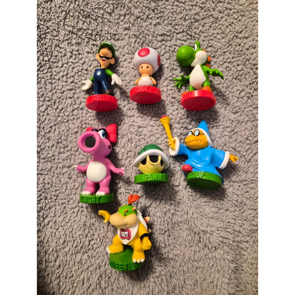 Nintendo Super Mario Chess Replacement Pieces Lot Luigi Bowser Jr Birdo Kamek